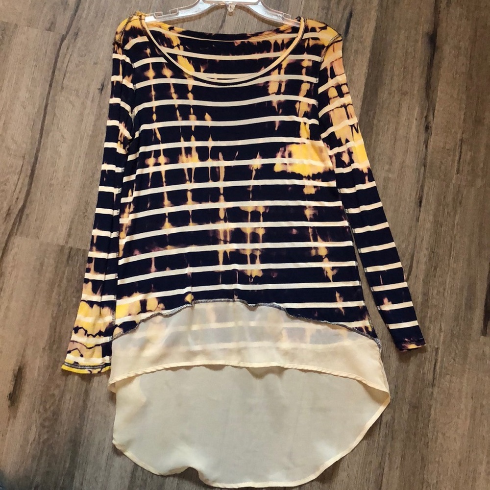 Akira Chicago high low tie dye blouse